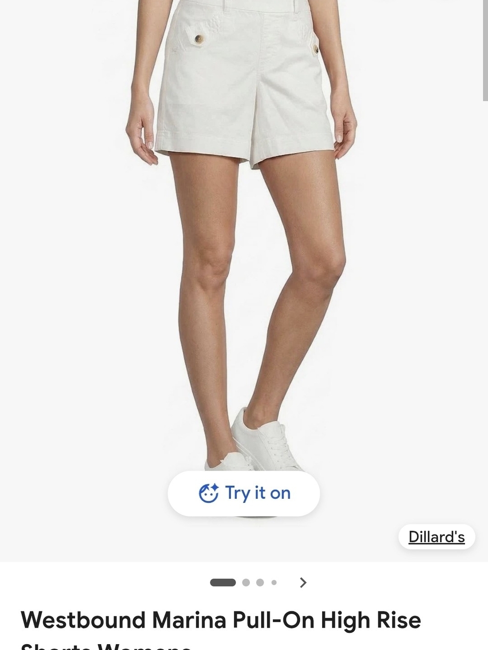 Westbound Marina High Waist Pull-On Shorts - White